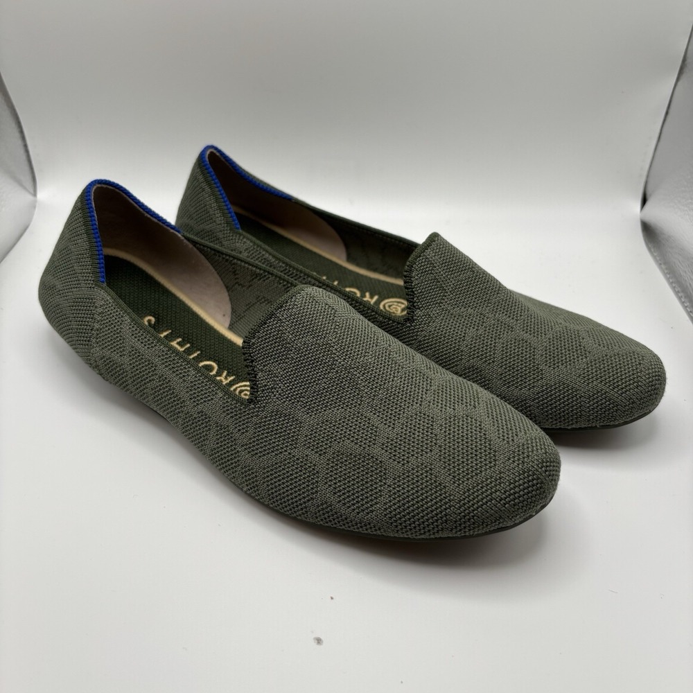 Rothy's The Loafer Safari Green Giraffe Slip-on RETIRED Shoes Women's Size 8.5
